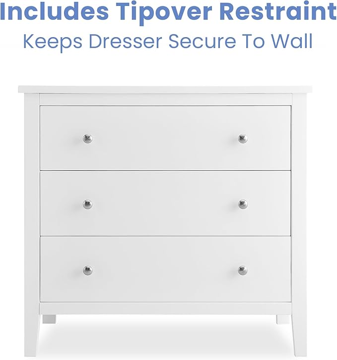 Delta Children Campbell Dresser, Bianca White - LeafyLoom