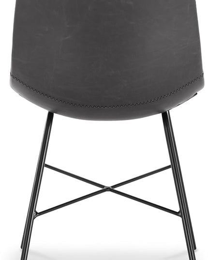 Poly and Bark Paxton Dining Chair, Set of 2 Grey - LeafyLoom