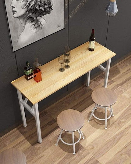 Folding Desk, 55 inch No Assembly Folding Desks for Small Spaces, Sturdy Foldable Computer Desk, Functional Home Office Desks, Study Writing Desk Office Table Workstation for Home Office Outdoor - LeafyLoom