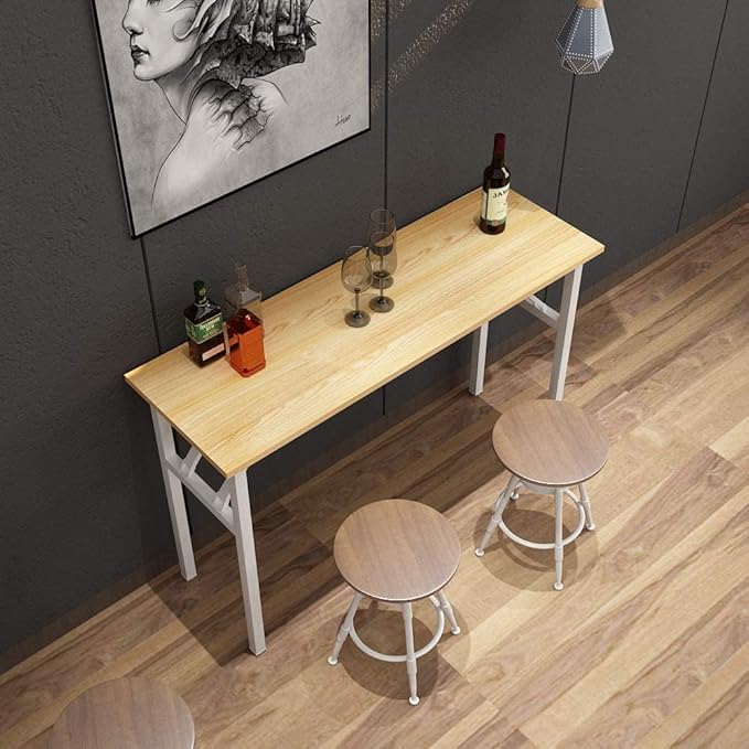 Folding Desk, 55 inch No Assembly Folding Desks for Small Spaces, Sturdy Foldable Computer Desk, Functional Home Office Desks, Study Writing Desk Office Table Workstation for Home Office Outdoor - LeafyLoom