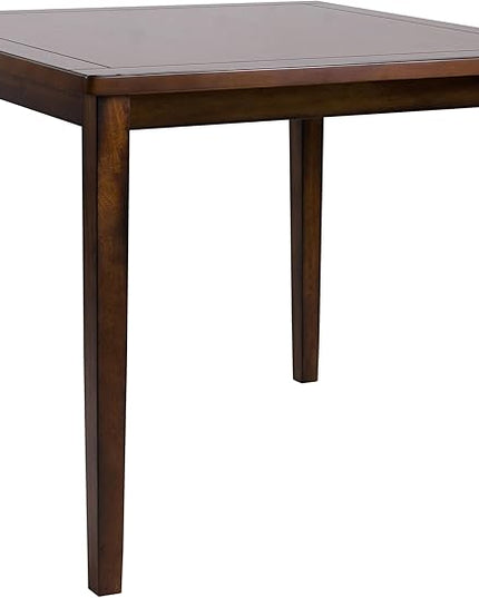 NicBex Small Dining Table Set for 4 Bar Table and Chairs Set Counter Height 5Pc Dining Set Tabe and Counter Height Chairs Set with Faux Leather Upholstered Seat, Espresso - LeafyLoom