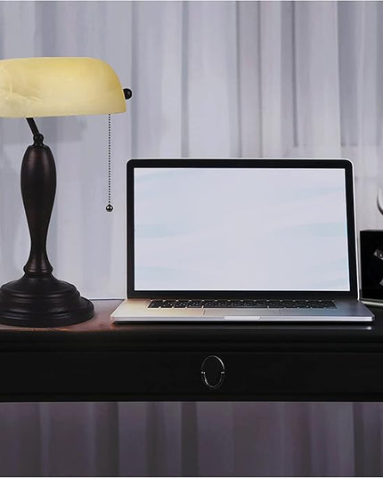 Catalina Lighting Traditional Desk Lamp, Classic Bronze, Smart Home Capable for Home Office, Dorm, Apartment, Corded with Adjustable Lighting - LeafyLoom