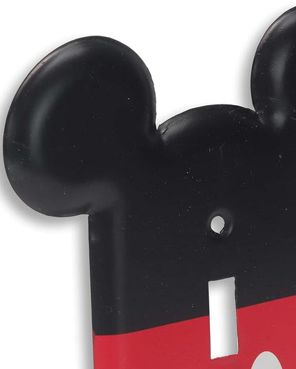 Disney Mickey Mouse Metal Light Switch Plate - Mickey Mouse Switch Plate Decoration for Kids' Bedroom, Play Room or Movie Room - LeafyLoom