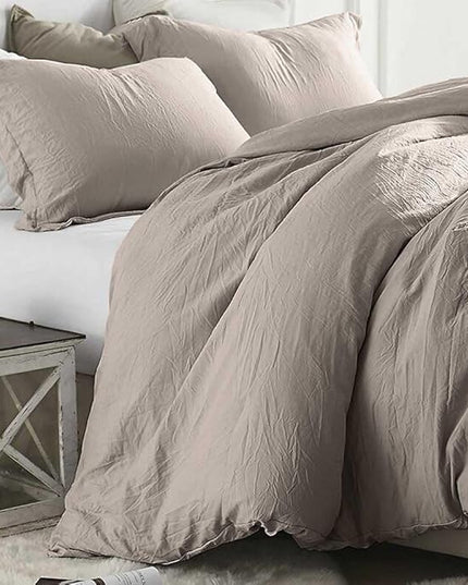ETDIFFE Tan Comforter Set Queen Size, 3pc Modern Western Taupe Brown Bedding Set - Soft & Lightweight Dark Khaki Microfiber Down Alternative Bed Comforter with 2 Pillow Shams for Women Men - LeafyLoom