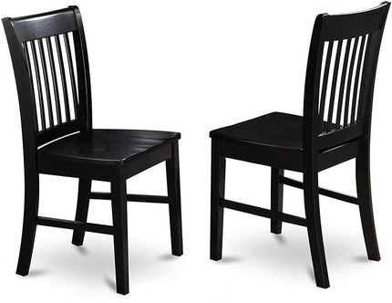 East West Furniture Dublin 5 Piece Dinette Set for 4 Includes a Round Room Table with Dropleaf and 4 Kitchen Dining Chairs, 42x42 Inch, DLNO5-BLK-W - LeafyLoom