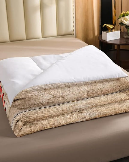 Erosebridal Baseball Bedding Set for Kids Boys Teens Full,Sports Games Comforter Set Retro Rustic Wooden Board Quilt Duvet Sets American Baseball Country Down Comforter with 2 Pillow Cases - LeafyLoom