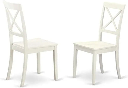 East West Furniture OXBO3-LWH-W Oxford 3 Piece Kitchen Set Contains a Square Table and 2 Dining Room Chairs, 36x36 Inch - LeafyLoom
