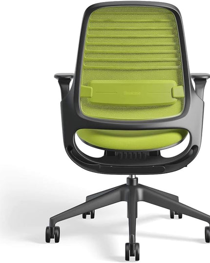 Steelcase Series 1 Office Chair - Ergonomic Work Chair with Wheels for Carpet - Helps Support Productivity - Weight-Activated Controls, Back Supports & Arm Support - Easy Assembly - Wasabi - LeafyLoom