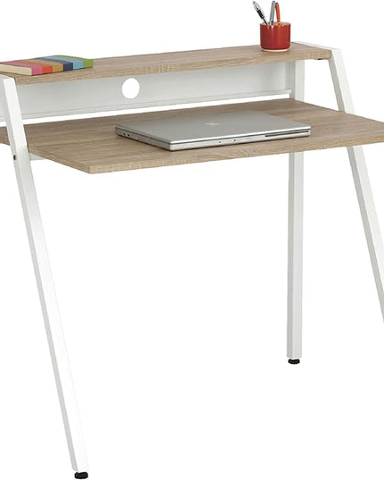 Safco Products 1951WH Studio Writing Desk, White - LeafyLoom