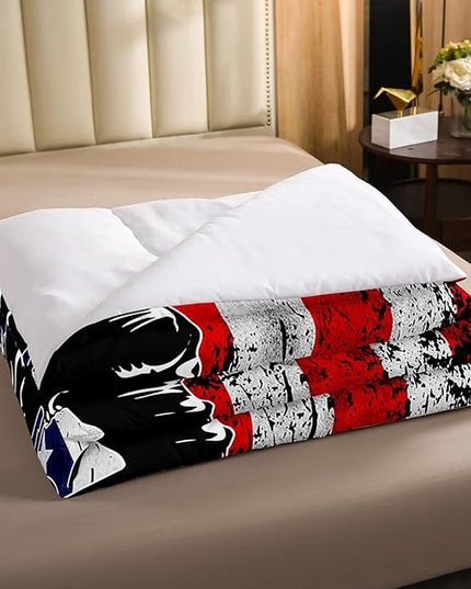 Dirt Bike Comforter Set Twin Motocross Comforter Retro American Flag Bedding Set for Kids Boys Teens Men Grunge Room Decor,Extreme Sports Tie Dye Bed Set Motor Biker Motorcycle Quilt Duvet Set 2 Pcs - LeafyLoom