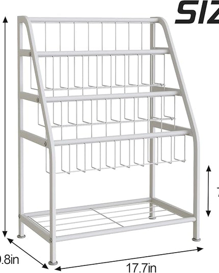 aboxoo Kids Bookshelf Toddler Freestanding for Children Room 18 inches Small Toddler Bookcase Toy Organizer White Stable Bookcase Bookstore Library Book Unit Storage for Small Place - LeafyLoom