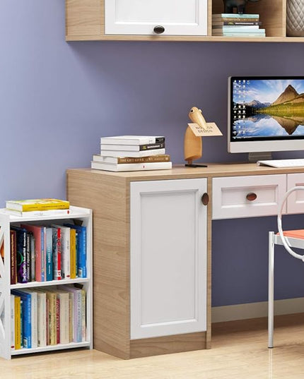 Side Table, 3 Tier 2 Shelf Small Bookshelf Bookcase for Small Spaces, Bedside End Table Nightstand, Kids Book Storage Shelves for Bedroom Living Room Office, White - LeafyLoom