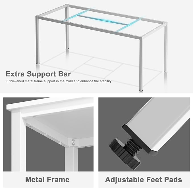 Need Large Computer Desk 70.8 x 23.6 inches Conference Table Large Office Desk Writing Table Workstation for Home Office,White 10FJGSAC3-180WW-60-ND - LeafyLoom