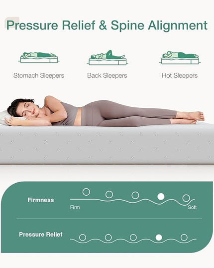 Novilla King Size Mattress, 10 Inch Memory Foam Mattress King for Pressure Relief & Comfort Sleep, Removable Washable Mattress Cover,CertiPUR-US Certified Mattress King, Plush - LeafyLoom