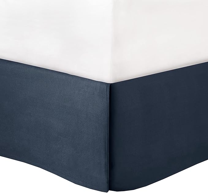 Madison Park Essentials Brystol 24 Piece Room in a Bag Faux Silk Comforter Jacquard Paisley Design Matching Curtains Down Alternative All Season Bedding-Set, King(104 in x 92 in), Navy 24 Piece - LeafyLoom
