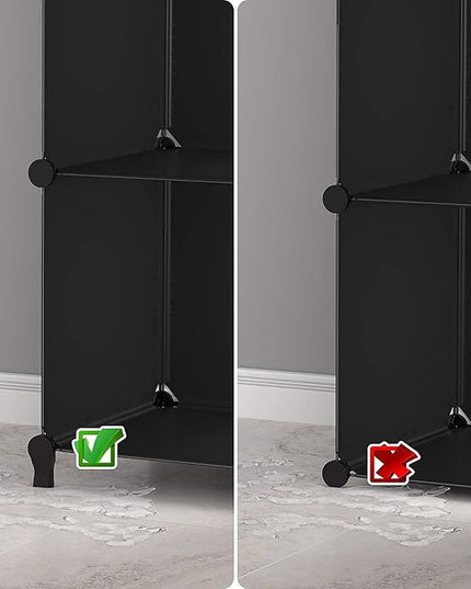 HOMIDEC 6-Cube Storage Organizer, Closet Organizer Storage Cabinet Shelf Bookcase Bookshelf,Storage Cubes Organizer Cabinet for Kids,Closet, Bedroom,Bathroom - LeafyLoom
