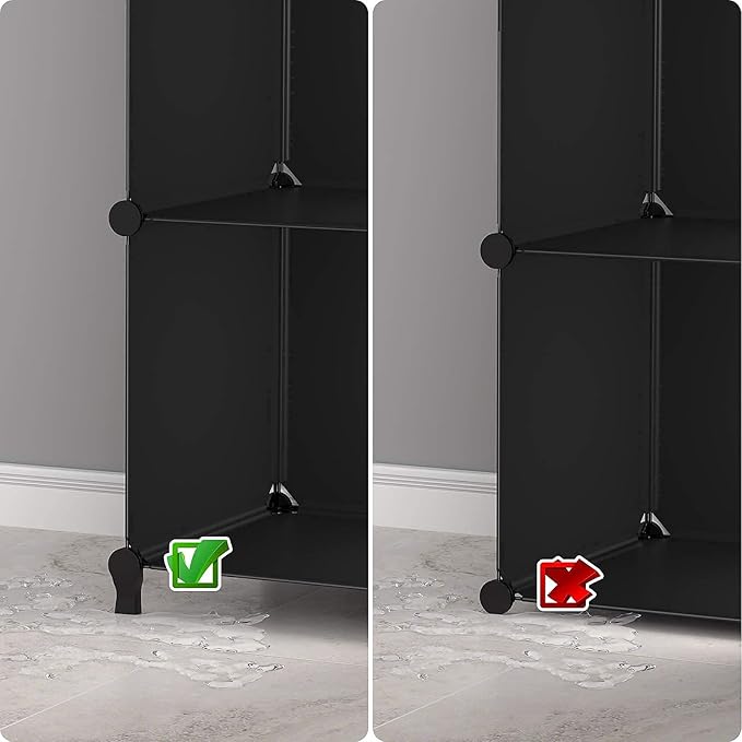 HOMIDEC 6-Cube Storage Organizer, Closet Organizer Storage Cabinet Shelf Bookcase Bookshelf,Storage Cubes Organizer Cabinet for Kids,Closet, Bedroom,Bathroom - LeafyLoom