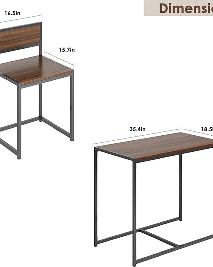 sogesfurniture 3-Piece Dining Table Set, Modern Kitchen Table and Chairs for 2, Wood Square Pub Bar Table Set Perfect for Breakfast Nook, Small Space Living Room, Kitchen, Dining Room, Outdoor bar - LeafyLoom