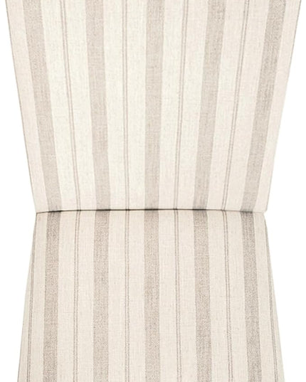 HomePop Classic Parsons Dining Chairs, Pack of 2, Taupe Stripe (Set of 2) - LeafyLoom