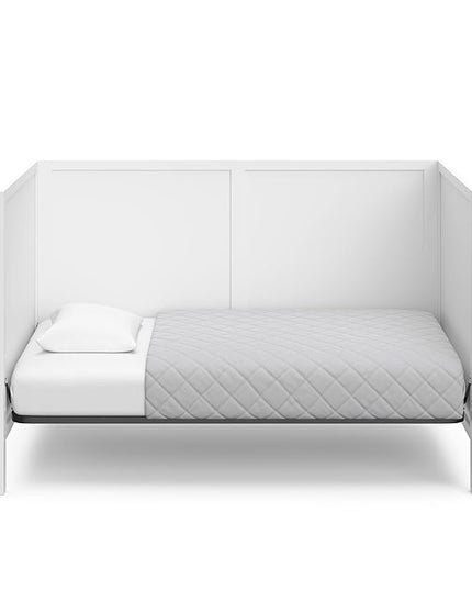 Graco Theo 3-in-1 Convertible Crib (White) - GREENGUARD Gold Certified, Converts to Toddler Bed & Daybed, Fits Standard Full-Size Crib Mattress, 4 Adjustable Mattress Heights - LeafyLoom