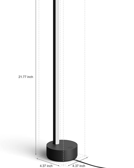 Philips Hue Signe Smart Table Lamp, Black - White and Color Ambiance LED Color-Changing Light - 1 Pack - Control with Hue App - Works with Alexa, Google Assistant, and Apple Homekit - LeafyLoom