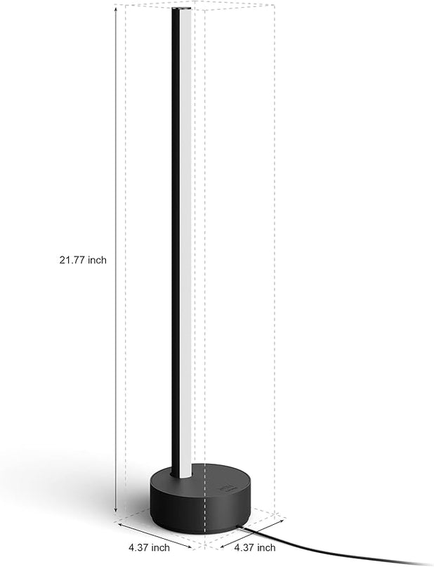 Philips Hue Signe Smart Table Lamp, Black - White and Color Ambiance LED Color-Changing Light - 1 Pack - Control with Hue App - Works with Alexa, Google Assistant, and Apple Homekit PhilipsHue