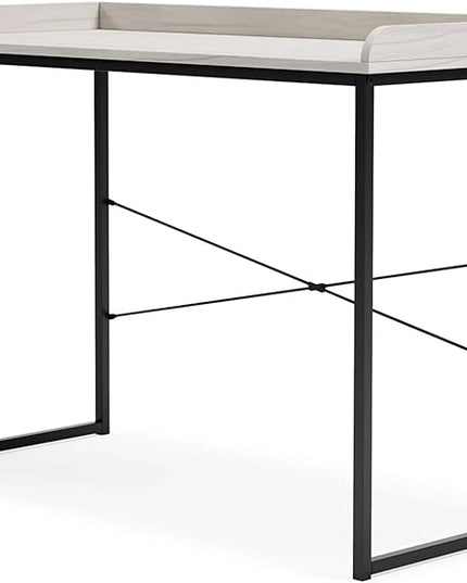 Signature Design by Ashley Bayflynn 32" Modern Home Office Desk, White & Black - LeafyLoom