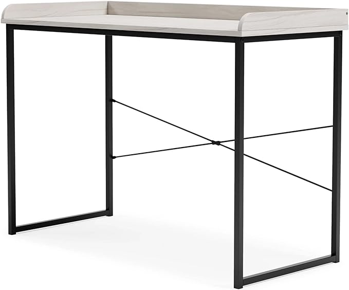Signature Design by Ashley Bayflynn 32" Modern Home Office Desk, White & Black - LeafyLoom
