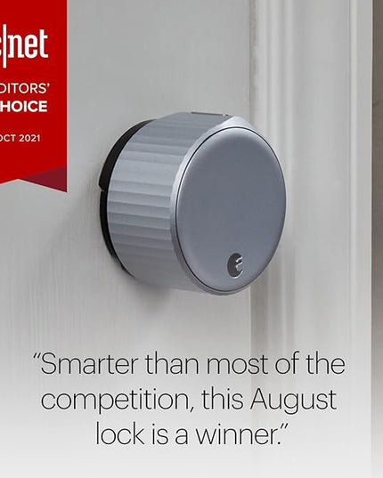 August Home Silver Wi-Fi Smart Lock and Smart Keypad, Keyless Door Lock for Front Entry Door, Great for Guests and Vacation Rentals, ‎AUG-SL05-KY1-S05 AugustHome