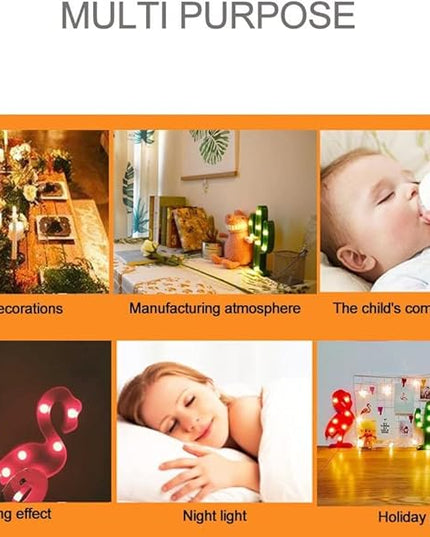 AceList Tropical Luau Party Supplies Flamingos Palm Trees Sign Light for Hawaiian Themed Party Decoration Birthday Bedroom Wall Decor Table Centerpieces - LeafyLoom