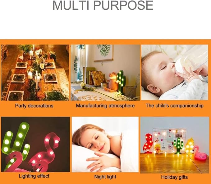 AceList Tropical Luau Party Supplies Flamingos Palm Trees Sign Light for Hawaiian Themed Party Decoration Birthday Bedroom Wall Decor Table Centerpieces - LeafyLoom