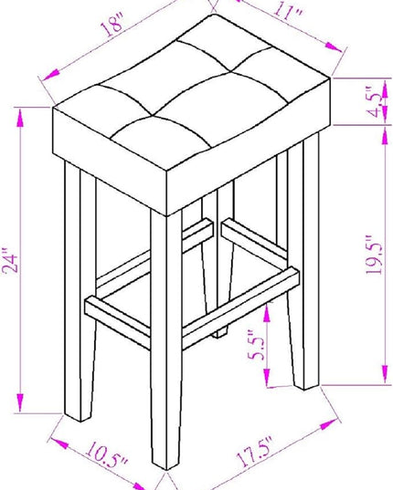ManyStars Power 3 Upholstered Stools, Industrial Breakfast Dining, Living, Play Room,Black+ Gray, 4-Piece Bar Table Set with Outlet - LeafyLoom