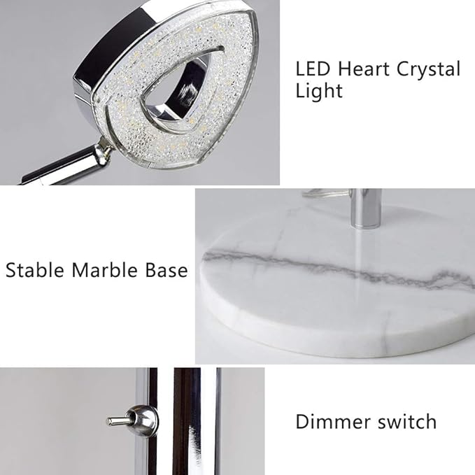 DINGLILIGHTING DLLT 5 Head Arc Floor Lamps for Living Room, Spider Lamps with 5 Adjustable Arms, Modern Tree Standing Lamp for Bedroom, Office, 3 Brightness Level, Warm White, Sliver - LeafyLoom