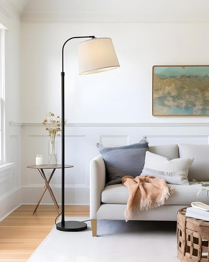 Oneach 62" Arch Floor Lamp for Living Room LED Tall Standing Light with Hanging Lamp Shade Modern Pole Lamp for Bedroom Office Study Room Kids Room - LeafyLoom