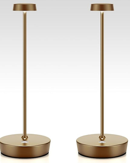 Rechargeable Table Lamp Cordless Battery Operated LED Light 5000mAh 3-level Brightness Portable Desk Lamps Waterproof Touch Control Indoor Outdoor Use for Patio Home Restaurant (2-Brown) - LeafyLoom