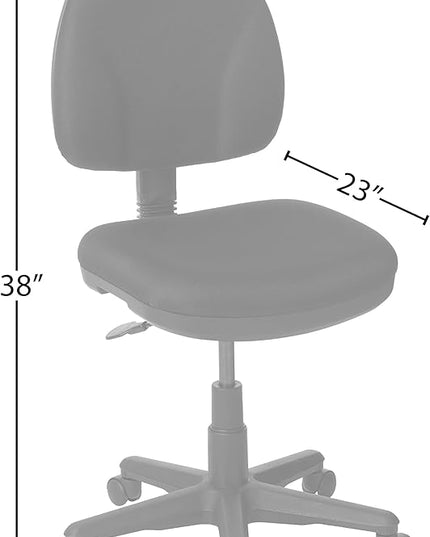 Office Star Pneumatic Sculptured Office Task Chair with Thick Padded Seat and Built-in Lumbar Support, Black - LeafyLoom