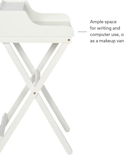 Linon Home Décor Mable White Folding Desk - LeafyLoom