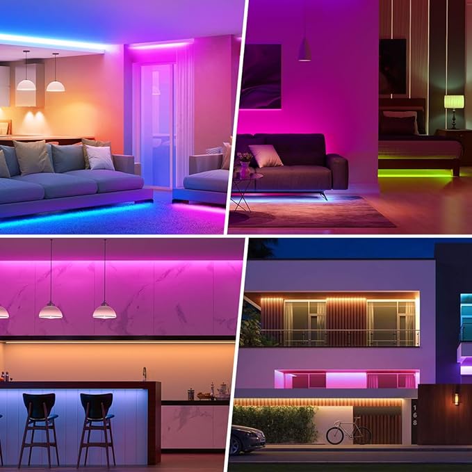 BTF-LIGHTING RGBCCT 5 Colors in 1 LED Tape Lights 5050SMD RGBWW RGB+Dimmable Color Temperature 2700K-6500K 16.4ft 96LED/m 480LED IP65 DC12V Black PCB for Home Decoration(No Adapter or Controller) BTF-LIGHTING