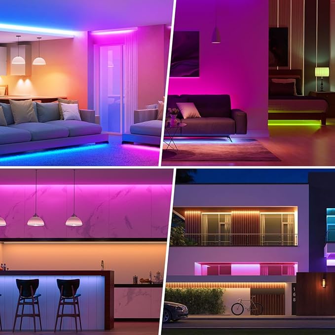 BTF-LIGHTING RGBCCT 5 Colors in 1 LED Tape Lights 5050SMD RGBWW RGB+Dimmable Color Temperature 2700K-6500K 16.4ft 96LED/m 480LED IP67 DC12V White PCB for Home Decoration(No Adapter or Controller) BTF-LIGHTING