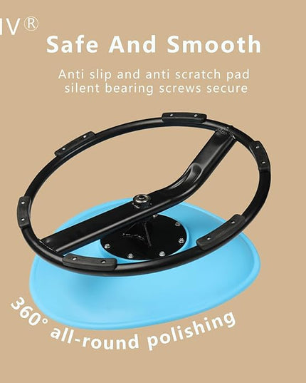 MIV Kids Sensory Swivel Chair, Autism Kids Swivel Chair, Sensory Spin Chair, Metal Base, Non-Slip Design, Blue, Assembly Required - LeafyLoom