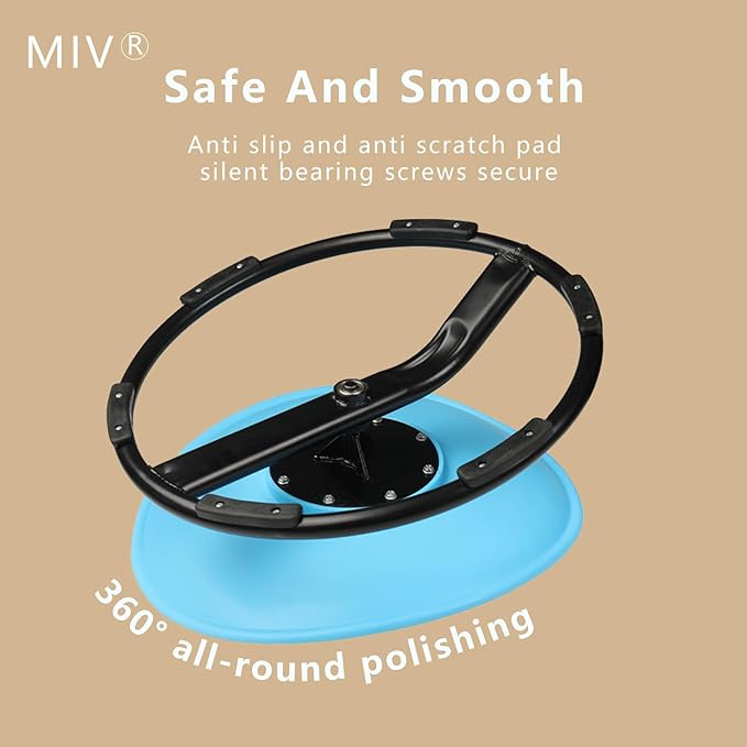 MIV Kids Sensory Swivel Chair, Autism Kids Swivel Chair, Sensory Spin Chair, Metal Base, Non-Slip Design, Blue, Assembly Required - LeafyLoom