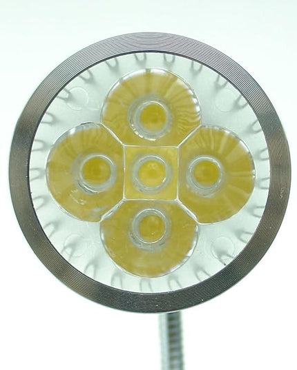 5W 5x1W Warm White 19.68inch Clamp Clip on Gooseneck High Power LED Desk Table Light Lamp Ultra Bright Silver - LeafyLoom