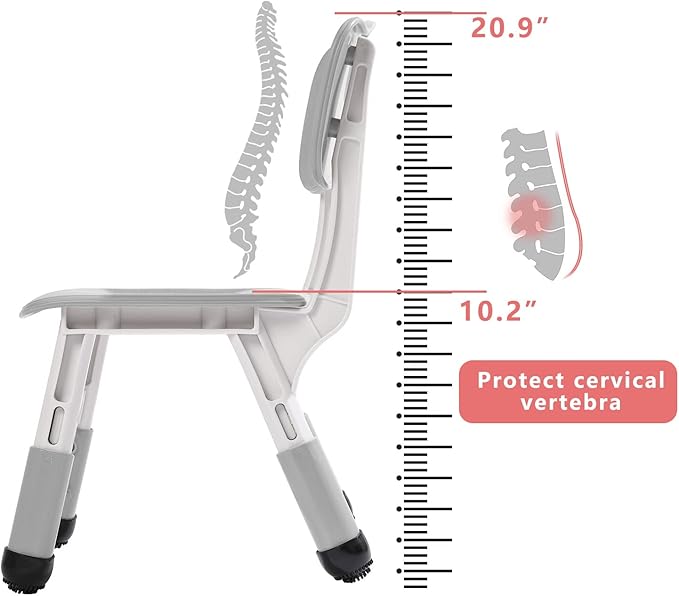 Adjustable Kid Chairs Indoor 3 Level Adjustable Suitable for Children Age 2-6. Maximum load-bearing 220LBS Suitable for Family Classroom and Nursery Child Seat Set (2-Pack-Grey) - LeafyLoom