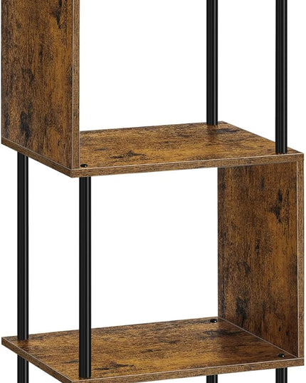 ETELI 3 Tier Short Bookshelf Narrow Standing Bookcase Shelf Small Bookshelf with Storage for Farmhouse, Living Room, Bedroom, and Home Office - LeafyLoom