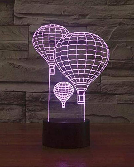 FXUS 3D Hot Air Balloon Night Light Remote Control Touch Switch 16 Color Change LED Light Table Desk Lamp Home Decoration Toy Birthday Xmas Kid Children Gift - LeafyLoom