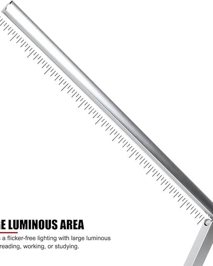 EVTSCAN 10W USB Foldable LED Desk Lamp, with 46 LEDs, 180 Degrees Adjustable Arm, Aluminium Alloy Body, Modern Eye Care LED Table Light for Home Office, for Reading, Studying, Working - LeafyLoom
