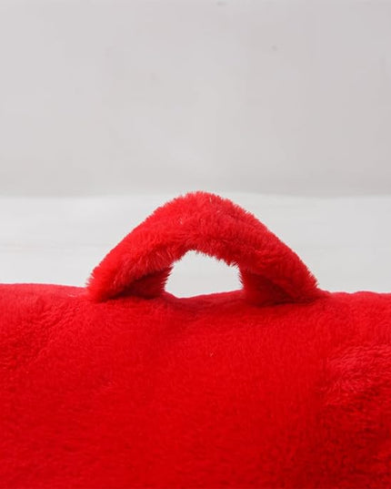 Aimuan Reading Pillow Bed Rest Wedge Adult Backrest Pillow with Arms Back Support for Sitting Up in Bed Cushion Incline Rest Sleeping Snoring Pillow,Red Large - LeafyLoom