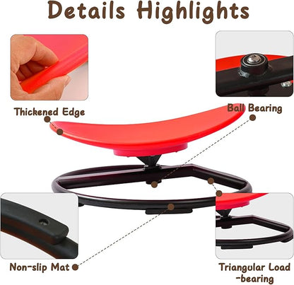 Kids Sensory Chair for Autism Kids Swivel Chair, Sensory Spin Chair Seat Improve Physical Coordination Wobble Chair for Kids Sit and Spin Relief of Motion Sickness - LeafyLoom