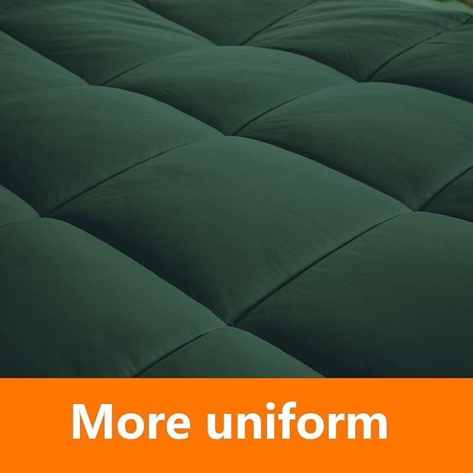 California King Size Comforter Set - 3 Pieces, 1 Reversible Comforter and 2 Pillowcases,Soft Quilted Warm Fluffy Cooling Bedding for All Season,Green - LeafyLoom