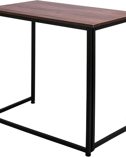 Leopard Outdoor Products Folding Computer Desk for Small Spaces, Space-Saving Home Office Desk, Foldable Computer Table, Laptop Table, Writing Desk, Compact Study Reading Table (Dark Brown) - LeafyLoom